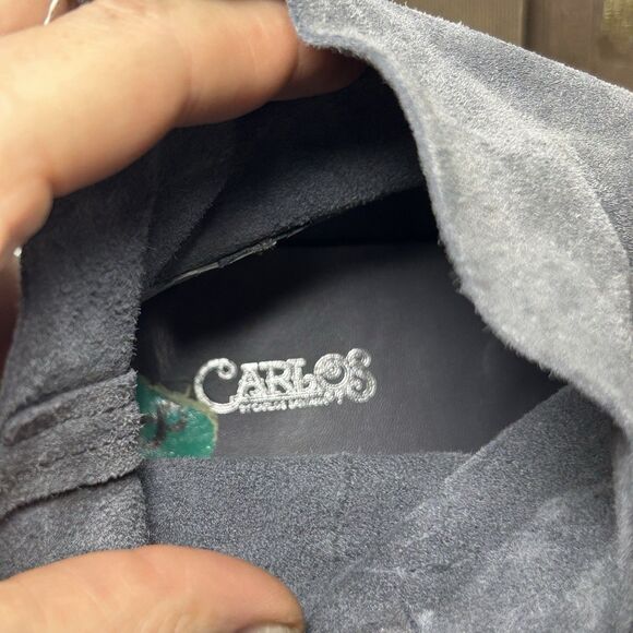 Carlos Santana Gray 38 EU 8US Suede Leather Leighton Slouchy Ankle Booties - Picture 7 of 7